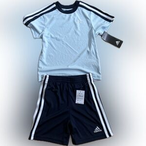 Adidas 2 piece set toddler boy-2T light Blue